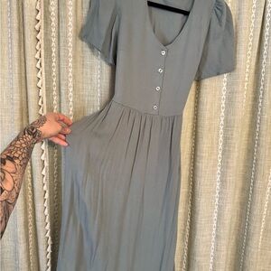 Lucky Brand Light Green Midi Dress